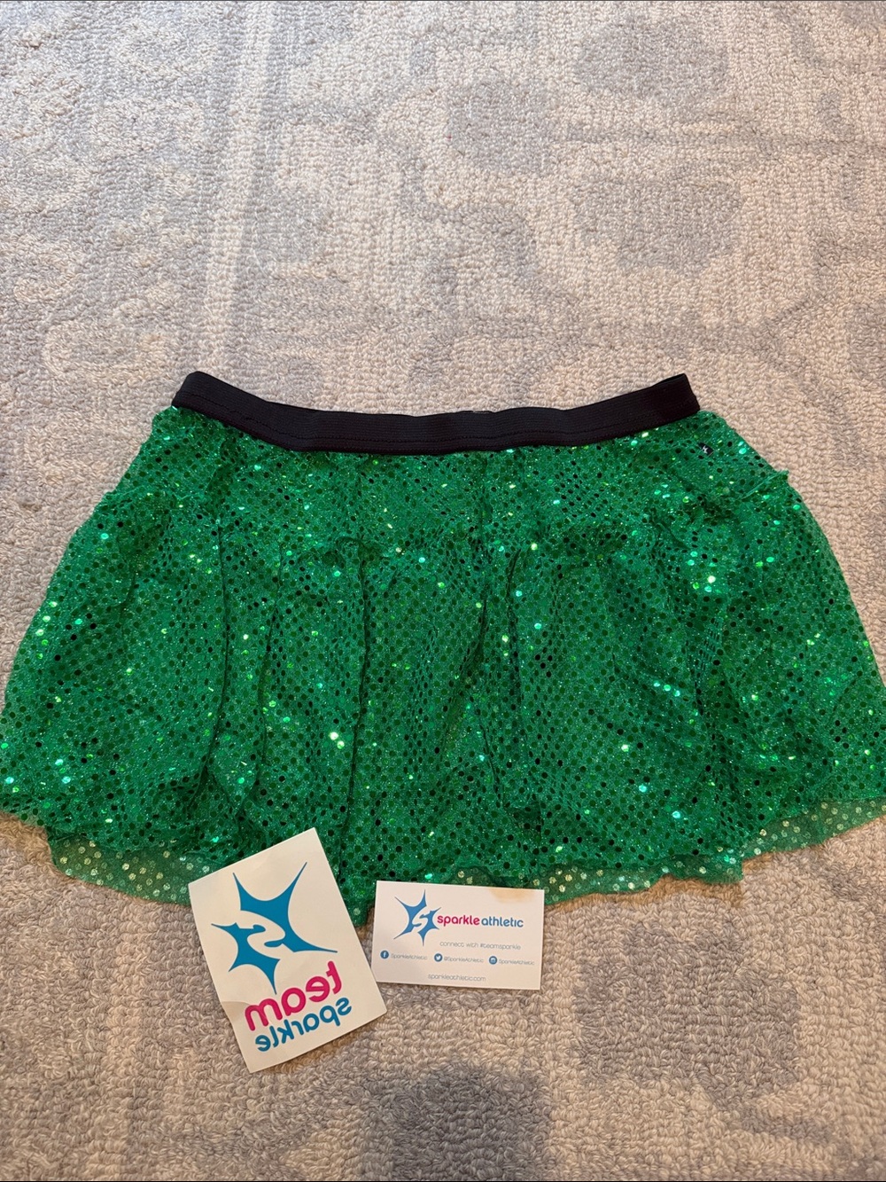Sparkle Athletic Green Sequin Skirt